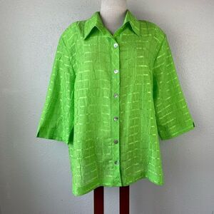 Blair Green Button Down Shirt Size XL EUC